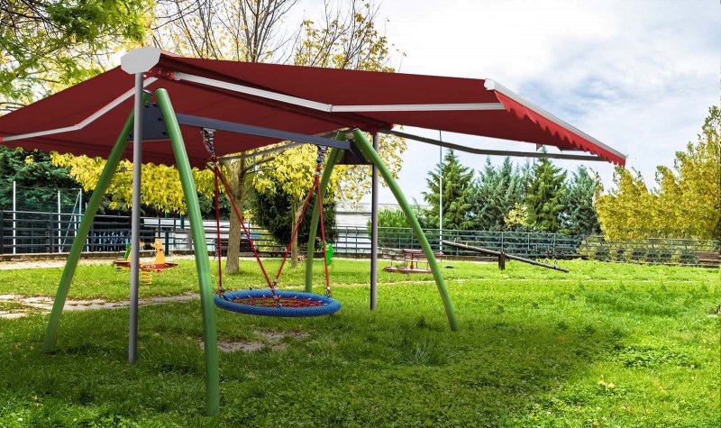 Komfort Sonnenschutz Markise „ROFI Roll On“ Komfort Sonnenschutz Markise „ROFI Roll On“ Sonnensegel Kindergarten Sonnenschirme